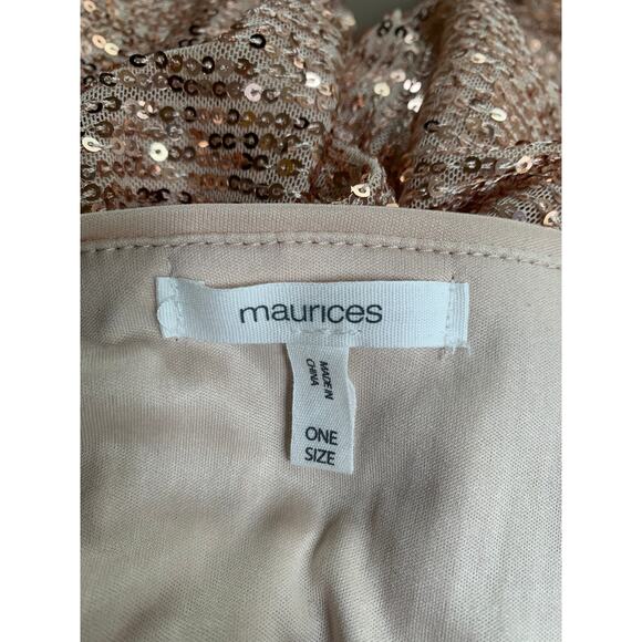 Maurice's Gold Sequin One Size Women's Shawl Coverup - Picture 4 of 6